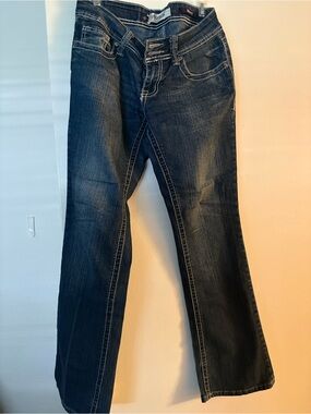 Vigold Dark Indigo Wide Leg Jeans